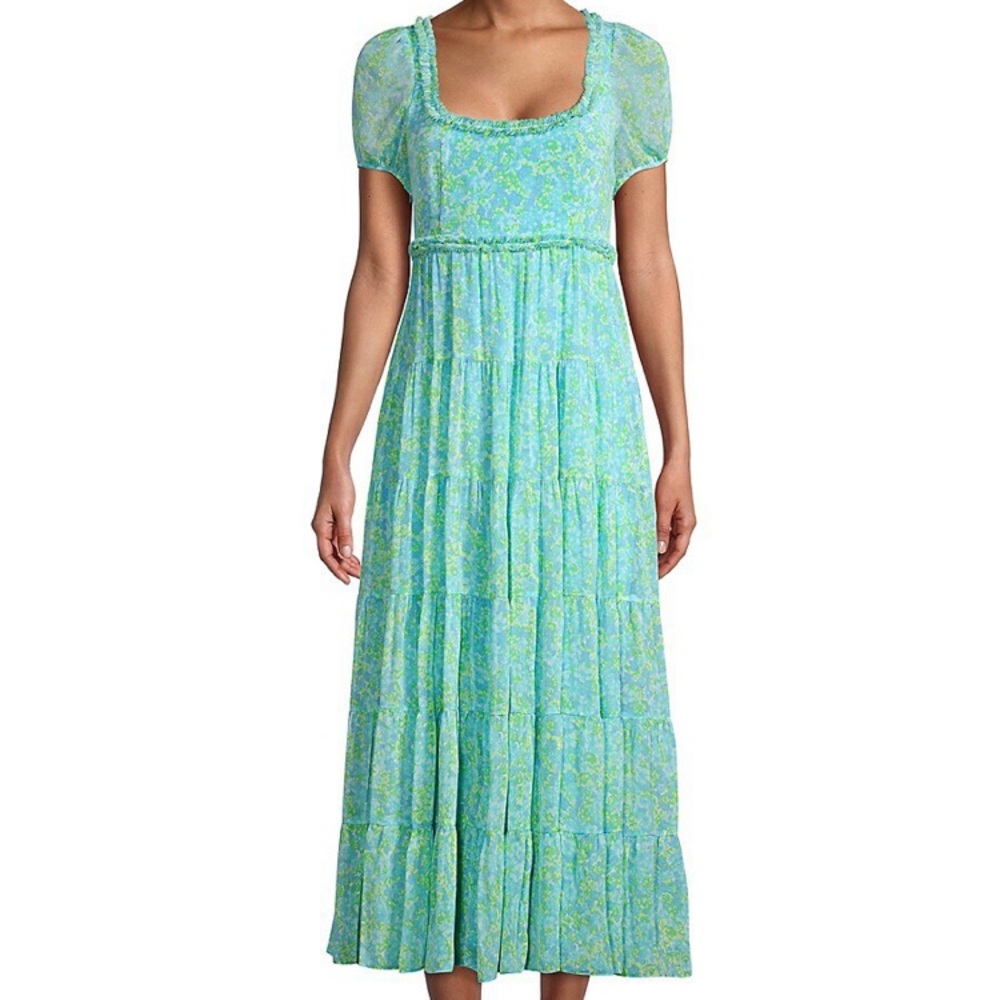 LIKELY Chloe Crinkled Chiffon Midi Dress - Picture 4 of 12